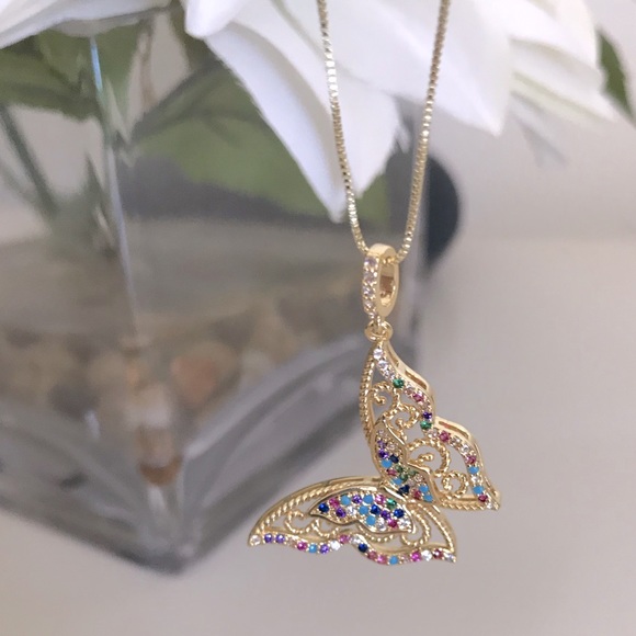 🎉HP🎉Butterfly Necklace | 14k Gold Filled - Picture 3 of 5